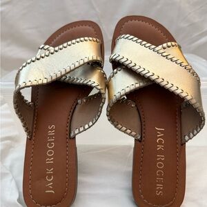 Jack Rogers Sloane X Gold Sandals